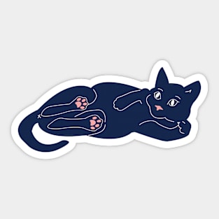 Blue cat pattern Sticker